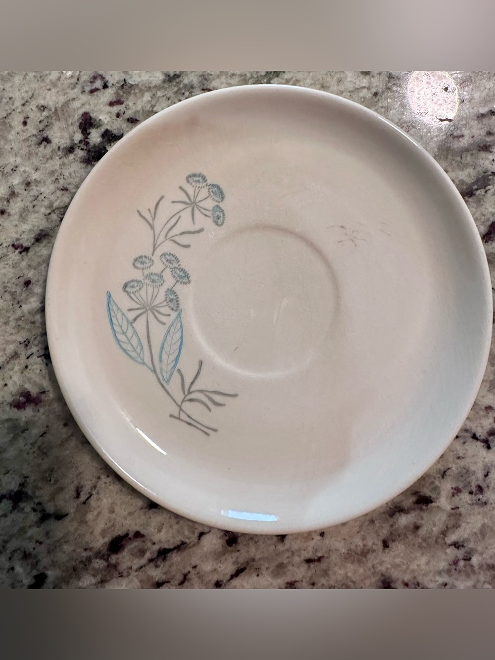 Royal Stetson Royal Maytime Saucer Blue Floral Mid Century Pottery
